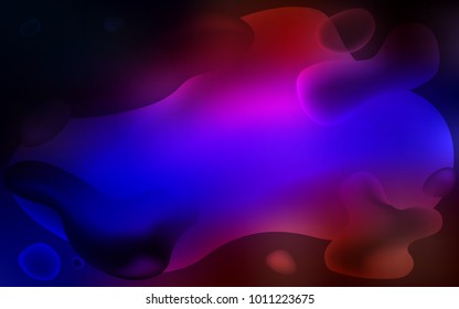Dark Blue, Red vector background with curved circles.