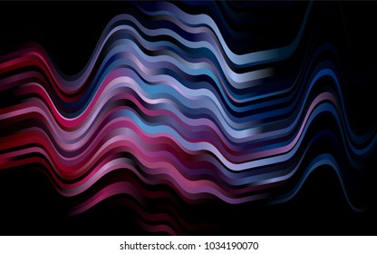 Dark Blue, Red vector background with bent ribbons. Colorful illustration in abstract marble style with gradient. The best blurred design for your business.