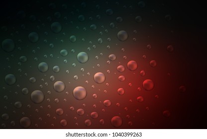 Dark Blue, Red vector background with bubbles. Beautiful colored illustration with blurred circles in nature style. The pattern can be used for ads, leaflets of liquid.
