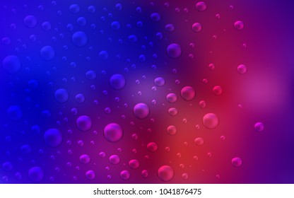 Dark Blue, Red vector background with bubbles. Abstract illustration with colored bubbles in nature style. The pattern can be used for beautiful websites.