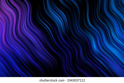 Dark Blue, Red vector background with curved circles. An elegant bright illustration with gradient. The template for cell phone backgrounds.