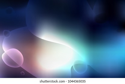 Dark Blue, Red vector background with abstract circles. Blurred geometric sample with gradient bubbles.  A new texture for your  ad, booklets, leaflets.