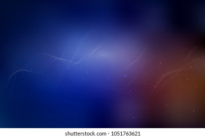 Dark Blue, Red vector background with dots. Blurred bubbles on abstract background with colorful gradient. The pattern can be used for ads, leaflets of liquid.
