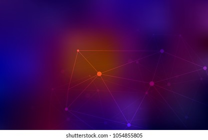 Dark Blue, Red vector background with bubbles, lines. Colorful illustration with circles and lines in futuristic style. Beautiful design for your business advert.