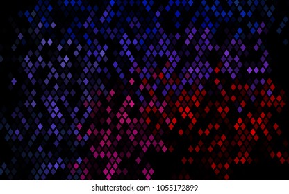 Dark Blue, Red vector background of rectangles and squares. Style quilt and blanket. Geometrical rectangular pattern. Repeating pattern with rectangle shapes.