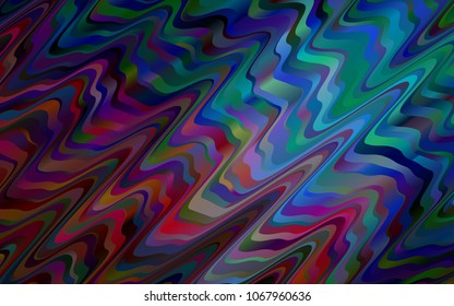 Dark Blue, Red vector background with liquid shapes. Modern gradient abstract illustration with bandy lines. The best blurred design for your business.