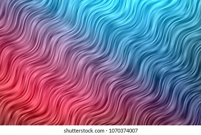 Dark Blue, Red vector background with abstract lines. Colorful illustration in abstract marble style with gradient. The template for cell phone backgrounds.