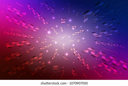 Dark Blue, Red vector background with xmas confetti. Blurred decorative design in anniversary style with confetti. The template can be used as a background for postcards.