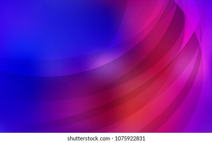 Dark Blue, Red vector background with curved circles. Colorful abstract illustration with gradient lines. Marble style for your business design.
