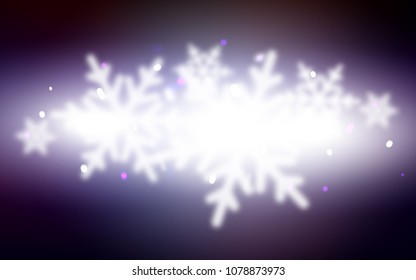 Dark Blue, Red vector background with xmas snowflakes. Glitter abstract illustration with crystals of ice. The pattern can be used for new year leaflets.