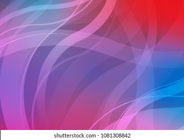 Dark Blue, Red vector background with bent lines. Geometric illustration in marble style with gradient.  A completely new template for your business design.