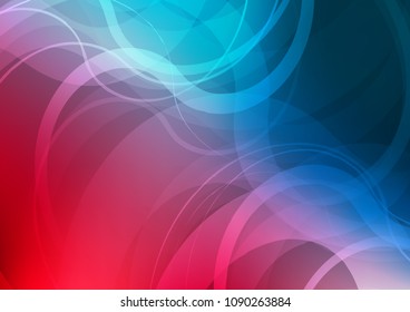 Dark Blue, Red vector background with lava shapes. A vague circumflex abstract illustration with gradient. Pattern for your business design.