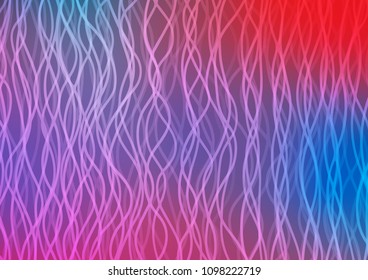 Dark Blue, Red vector background with bubble shapes. Modern gradient abstract illustration with bandy lines. A new texture for your  ad, booklets, leaflets.