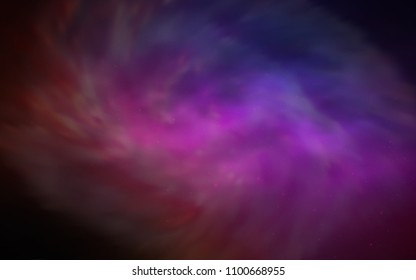 Dark Blue, Red vector background with galaxy stars. Shining illustration with sky stars on abstract template. Pattern for astronomy websites.