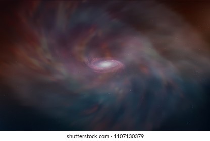 Dark Blue, Red vector background with galaxy stars. Shining colored illustration with bright astronomical stars. Smart design for your business advert.