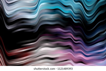 Dark Blue, Red vector background with curved circles. Creative illustration in halftone marble style with gradient. A completely new template for your business design.