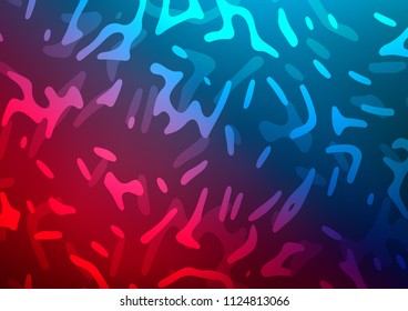 Dark Blue, Red vector background with lava shapes. An elegant bright illustration with gradient. New composition for your brand book.