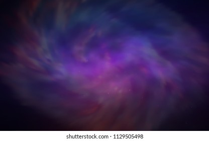 Dark Blue, Red vector background with galaxy stars. Blurred decorative design in simple style with galaxy stars. Pattern for futuristic ad, booklets.