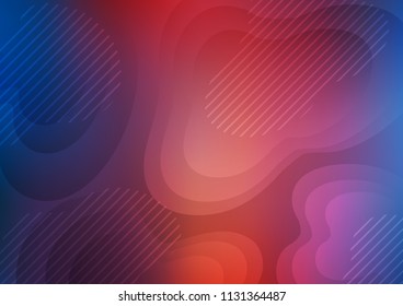 Dark Blue, Red vector background with straight lines. Lines on blurred abstract background with gradient. Best design for your ad, poster, banner.