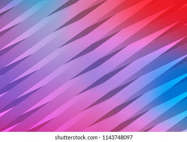Dark Blue, Red vector background with straight lines. Lines on blurred abstract background with gradient. The pattern can be used for websites.