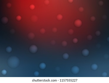Dark Blue, Red vector background with dots. Abstract illustration with colored bubbles in nature style. The pattern can be used for aqua ad, booklets.