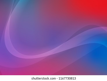 Dark Blue, Red vector background with bent ribbons. An elegant bright illustration with gradient. Textured wave pattern for backgrounds.