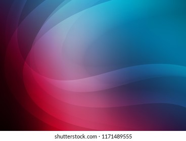 Dark Blue, Red vector background with bent ribbons. An elegant bright illustration with gradient. The template for cell phone backgrounds.