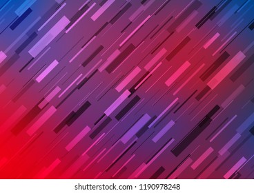Dark Blue, Red vector background with straight lines. Shining colored illustration with narrow lines. The template can be used as a background.