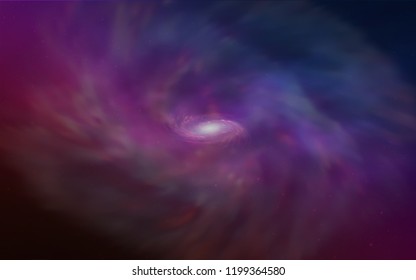 Dark Blue, Red vector background with galaxy stars. Shining illustration with sky stars on abstract template. Template for cosmic backgrounds.