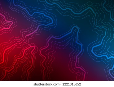 Dark Blue, Red vector background with bent lines. Shining crooked illustration in marble style. Marble style for your business design.