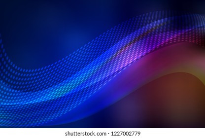 Dark Blue, Red vector background with bubbles, lines. Glitter abstract illustration with connection of triangle structure. Pattern for futuristic ad, booklets.