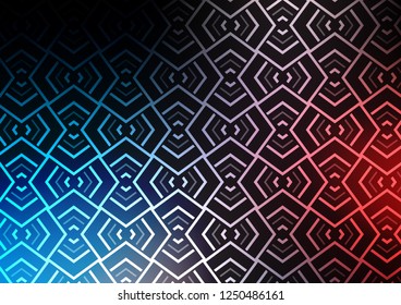 Dark Blue, Red vector background with straight lines. Modern geometrical abstract illustration with staves. Smart design for your business advert.