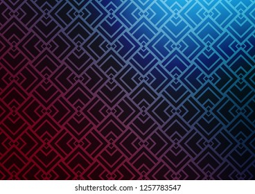 Dark Blue, Red vector background with straight lines. Lines on blurred abstract background with gradient. Best design for your ad, poster, banner.