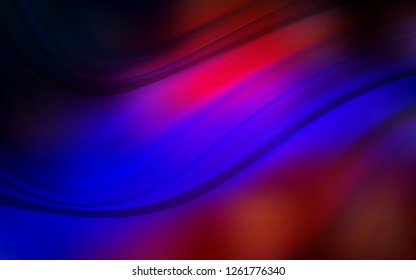 Dark Blue, Red vector background with bubble shapes. Blurred geometric sample with gradient bubbles.  A completely new memphis design for your business.