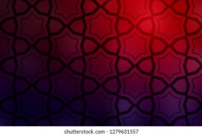 Dark Blue, Red vector background with colored stars. Blurred decorative design in simple style with stars. Best design for your ad, poster, banner.