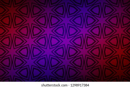 Dark Blue, Red vector background with colored stars. Decorative illustration with stars on abstract template. Smart design for your business advert.