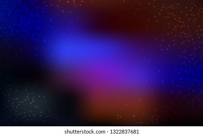 Dark Blue, Red vector background with astronomical stars. Shining illustration with sky stars on abstract template. Smart design for your business advert.