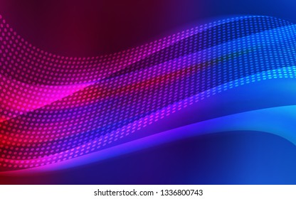 Dark Blue, Red vector background with bubbles, lines. Illustration with set of colorful abstract circles and lines. Template for business cards, websites.