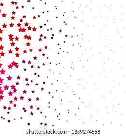 Dark Blue, Red vector background with small and big stars. Colorful illustration in abstract style with gradient stars. Pattern for websites, landing pages.