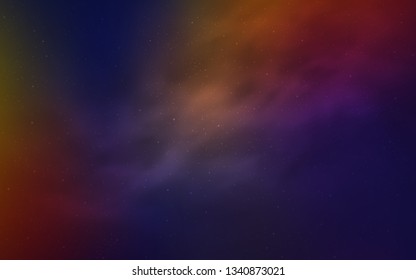 Dark Blue, Red vector background with astronomical stars. Space stars on blurred abstract background with gradient. Pattern for astrology websites.