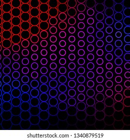Dark Blue, Red vector background with circles. Glitter abstract illustration with colorful drops. Pattern for wallpapers, curtains.