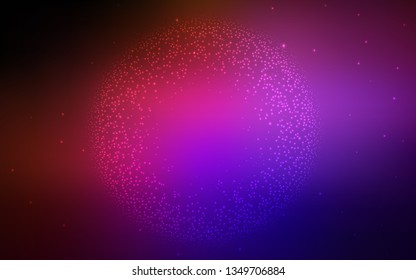Dark Blue, Red vector background with galaxy stars. Shining illustration with sky stars on abstract template. Pattern for astronomy websites.