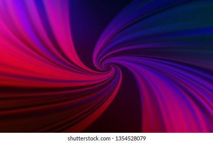 Dark Blue, Red vector background with wry lines. A circumflex abstract illustration with gradient. A completely new template for your design.