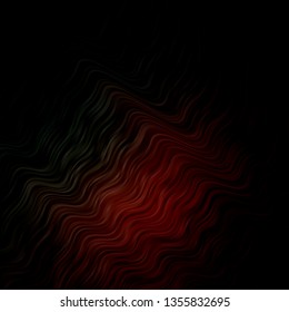 Dark Blue, Red vector background with wry lines. Abstract illustration with gradient bows. Pattern for websites, landing pages.