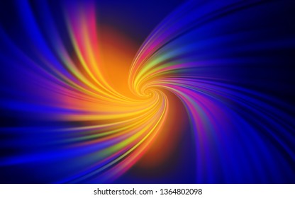 Dark Blue, Red vector background with curved lines. Colorful illustration in abstract style with gradient. Brand new design for your ads, poster, banner.