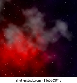 Dark Blue, Red vector background with colorful stars. Colorful illustration in abstract style with gradient stars. Pattern for new year ad, booklets.