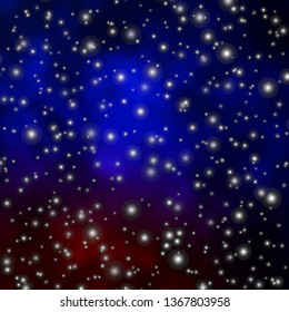 Dark Blue, Red vector background with colorful stars. Decorative illustration with stars on abstract template. Pattern for wrapping gifts.