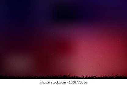 Dark Blue, Red vector background with galaxy stars. Shining colored illustration with bright astronomical stars. Pattern for astrology websites.