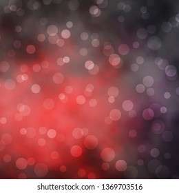 Dark Blue, Red vector background with circles. Modern abstract illustration with colorful circle shapes. Pattern for business ads.