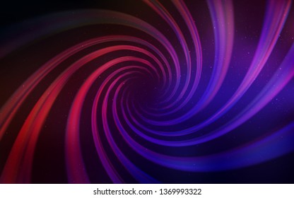 Dark Blue, Red vector background with galaxy stars. Glitter abstract illustration with colorful cosmic stars. Best design for your ad, poster, banner.